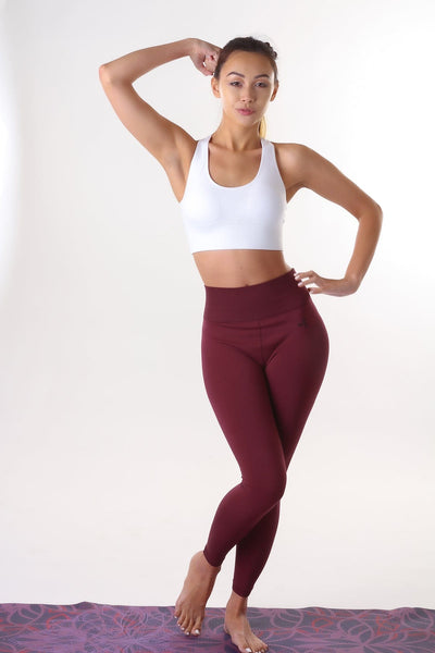 Green Apple Active Aria Racer Bra Top - White White / Small Aria Racer Bra Top - White