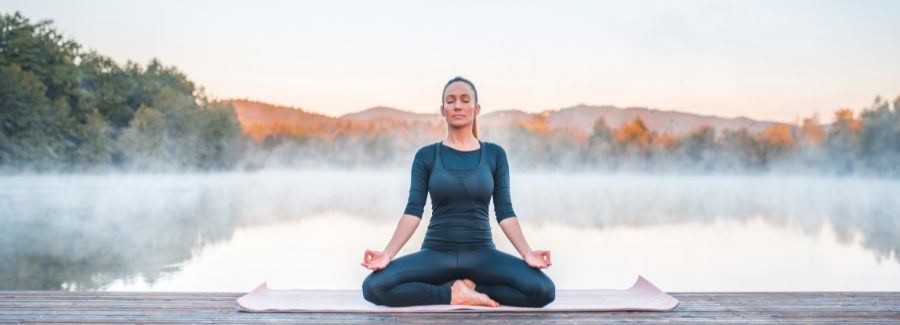 Siddhasana (Adept Pose), yoga position for meditating, meditating good for anxiety and yoga